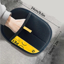 Lade das Bild in den Galerie-Viewer, 2-in-1-Handschuhe zur Entfernung von Tierhaaren für Katzen und Hunde – elektrostatischer Pflegehandschuh, Wiederverwendbar , waschbar, mit Fusselroller-Bürste, sicher und ungiftig
