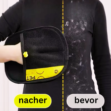 Lade das Bild in den Galerie-Viewer, 2-in-1-Handschuhe zur Entfernung von Tierhaaren für Katzen und Hunde – elektrostatischer Pflegehandschuh, Wiederverwendbar , waschbar, mit Fusselroller-Bürste, sicher und ungiftig
